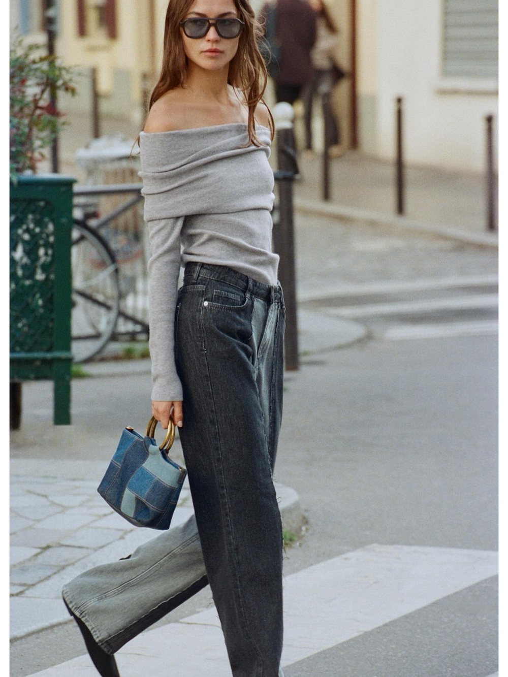 ZARA OFF SHOULDER KNIT JUMPER